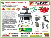 DESPOLPADEIRA DE ACEROLA E OUTRAS FRUTAS MACANUDA