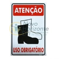 Placa Uso Obrigatório Calçado