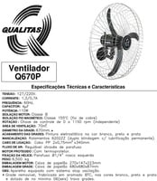 Ventilador de Parede 67CM 2 Anos d Garantia Bilvot