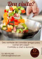 Anúncio para chef à domicílio