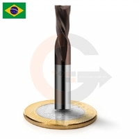 Fresa down cut 2 cortes 6mm para chapas de aço inox e galvanizados codigog