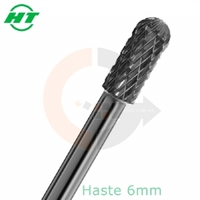 Lima Rotativa Cilíndrica Topo Esférico 8 x 19mm Metal Duro, Quebra Cavaco codigog