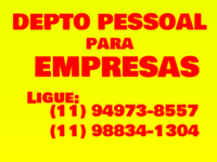 Departamento Pessoal para Empresas SP e Grande ABC