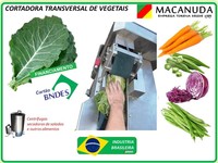 MÁQUINA PROFISSIONAL COM ESTEIRA PARA FATIAR COUVE