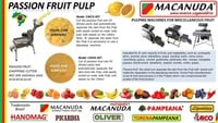 PASSION FRUIT SEED REMOVING MACHINE MACANUDA BRAZIL