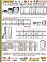 DORNAS E TANQUES EM AÇO INOX MACANUDA