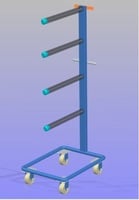 Desenho 3D Equipamento para logística industrial