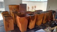 Cachepots de Aço CORTEN