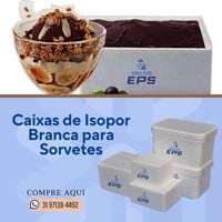 CAIXAS DE ISOPOR BRANCAS PARA SORVETES