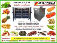 DESIDRATAÇÃO PROFISSIONAL DE FRUTAS E HORTALIÇAS, MÁQUINAS MACANUDA 