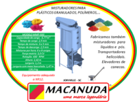 MÁQUINA MISTURADORA DE PLÁSTICO PICADO. MACANUDA VENDE EM TODO BRASIL