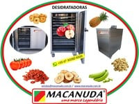 DESIDRATAÇÃO DE MAÇÃ, EQUIPAMENTO EM AÇO INOX MACANUDA