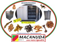 EQUIPAMENTO EM AÇO INOX PARA DESIDRATAÇÃO DE ALIMENTOS PET,  MACANUDA