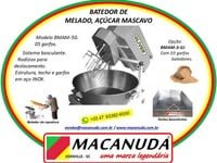 BATEDOR DE MELADO INDUSTRIAL FABRICADO EM AÇO INOX - MACANUDA