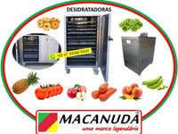 MÁQUINA PROFISSIONAL INOX DE DESIDRATAR FRUTAS DIVERSAS - MACANUDA