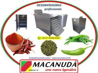 SECAR (DESIDRATAR) PIMENTAS E OUTROS VEGETAIS, EQUIPAMENTOS MACANUDA