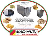 EQUIPAMENTO PARA SECAR (DESIDRATAR) CÚRCUMA, MACANUDA