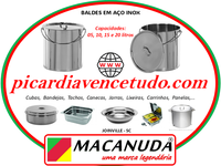 MACANUDA | BALDE DE AÇO INOX VENDAS NO ESTADO DO MATO GROSSO