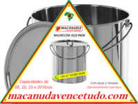 MACANUDA | BALDES DE AÇO INOX 304 POLIDO, VENDAS NO ESTADO DO PARANÁ