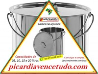 MACANUDA | BALDES DE AÇO INOX 304 POLIDO, VENDAS NO ESPIRITO SANTO