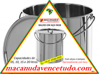 BALDE DE AÇO INOX, CAPACIDADE 15,0 LITROS - MACANUDA BALDE DE AÇO INOX, CAPACIDADE 15,0 LITROS - MACANUDA
