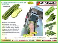 MÁQUINA INDUSTRIAL DE CORTAR ABOBRINHA VERDE MARCA MACANUDA