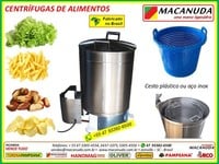 CENTRÍFUGA INDUSTRIAL DE FOLHAS, CESTO PLÁSTICO OU INOX CENTRÍFUGA INDUSTRIAL DE FOLHAS, CESTO PLÁSTICO OU INOX