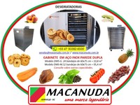 FABRICAÇÃO DE COGUMELOS DESIDRATADOS, EQUIPAMENTOS MACANUDA 