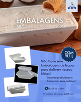 Embalagens para delivery de Gelato Caixinhas de Isopor