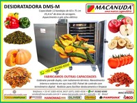 MÁQUINA INDUSTRIAL PARA DESIDRATAR FRUTAS - AÇO INOX MACANUDA