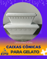 Caixas Conicas para Gelato - Embalagens para delivery