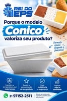Caixas conicas para Gelato 0,7l e 1,3l com pelicula interna